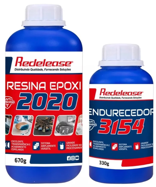 Resina 2220 Epoxi Flexível Com Proteção UV Com Endurecedor Redelease