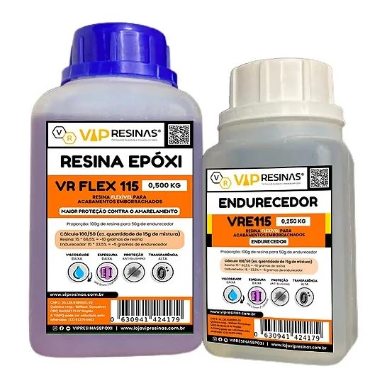 Resina Flexível Com Proteção UV VR FLEX 115 Vip Resinas